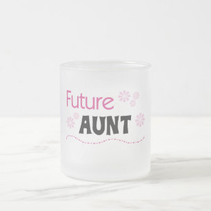 Future Aunt Tshirts and Gifts Frosted Glass Coffee Mug