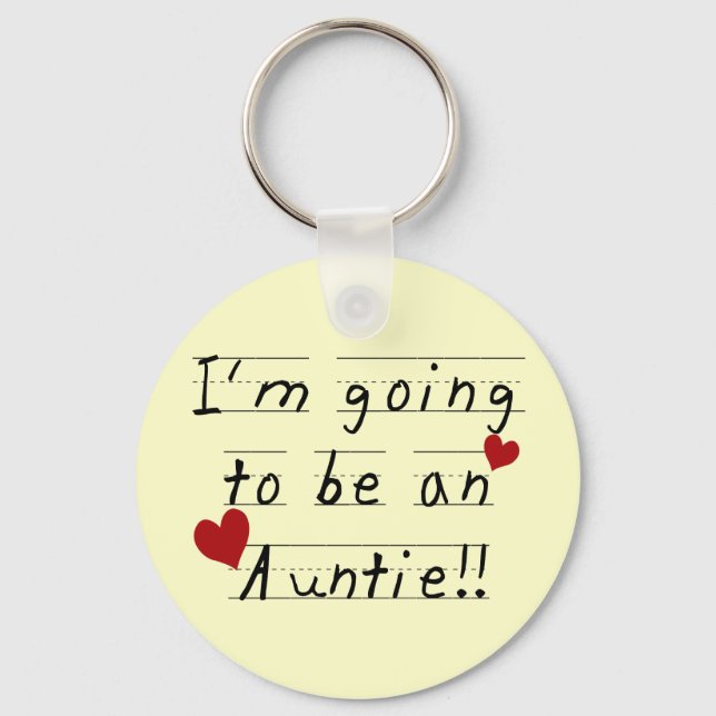 Future Auntie Kid Print Tshirts and Gifts Keychain (Front)