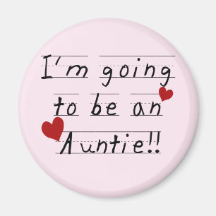 Future Auntie Kid Print Tshirts and Gifts Magnet