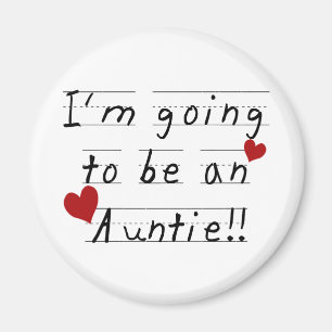Future Auntie Kid Print Tshirts and Gifts Magnet