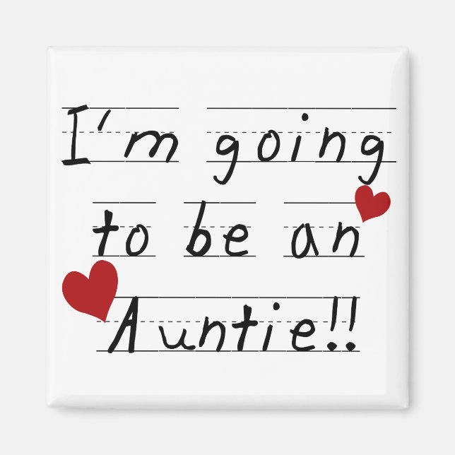Future Auntie Kid Print Tshirts and Gifts Magnet (Front)