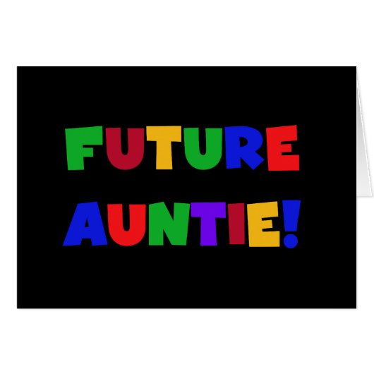 Future Auntie-Primary Colors Tshirts and Gifts (Front Horizontal)