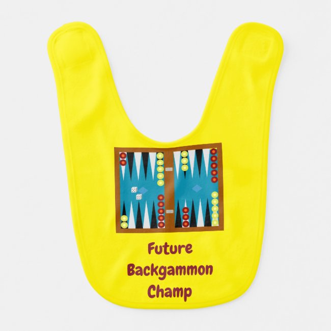 Future. Backgammon Champ Baby Bib