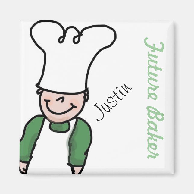 Future Baker with your name Magnet (Front)