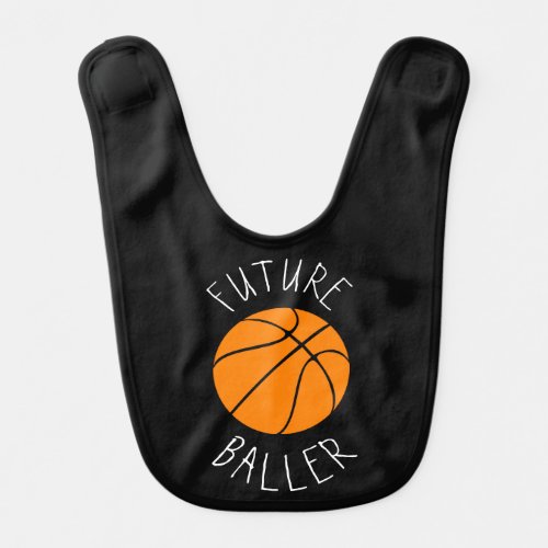 Future Baller Baby Boys Basketball Graphic  Baby Bib