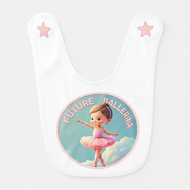 " FUTURE BALLERINA " BABY BIB (Front)