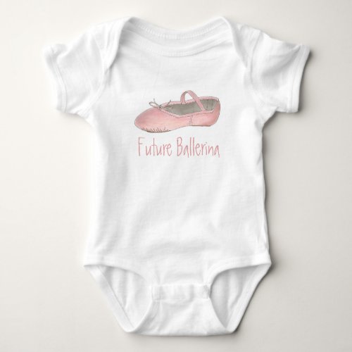 Future Ballerina Pink Ballet Shoe Dance Teacher Baby Bodysuit