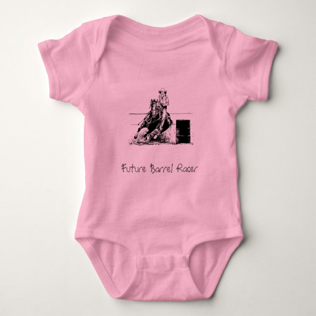 Future Barrel Racer Baby Bodysuit (Front)