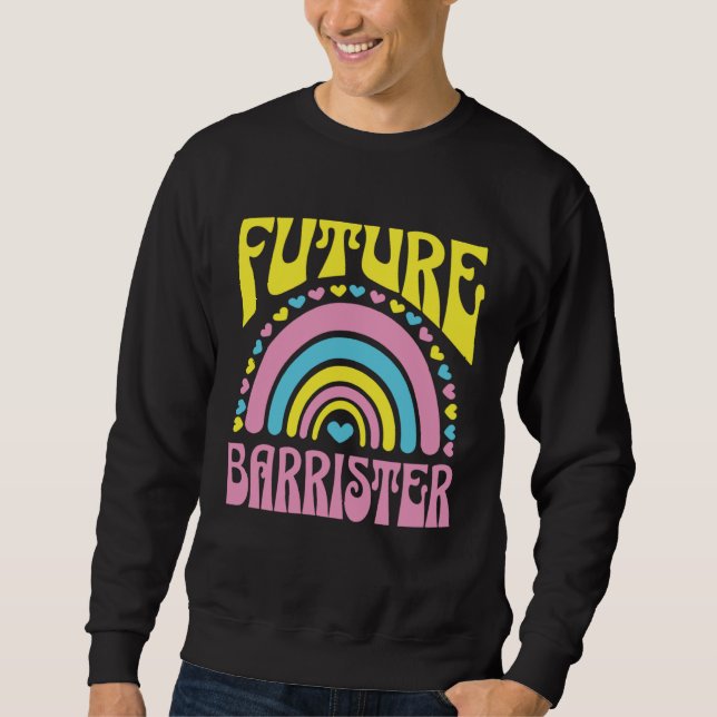 Future Barrister Bright Retro Rainbow Barristers T Sweatshirt (Front)