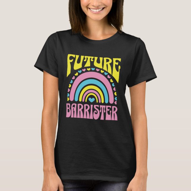 Future Barrister Bright Retro Rainbow Barristers T T-Shirt (Front)