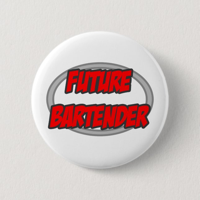 Future Bartender Pinback Button (Front)