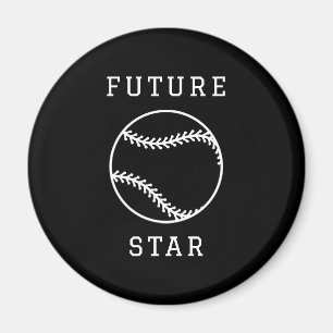 Future Baseball Star Custom Black Magnet