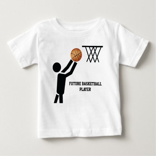 Future basketball player with ball custom baby T_Shirt