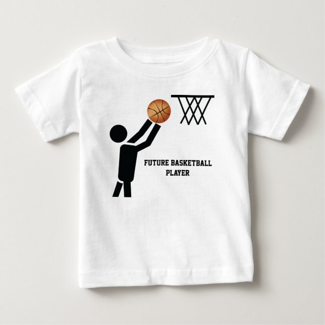 Future basketball player with ball custom baby T-Shirt (Front)