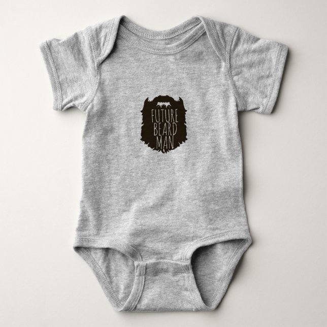 FUTURE BEARD MAN BESTSELLING HIPSTER BABY SHOWER BABY BODYSUIT (Front)