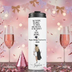 Future Belongs to Dreamers Graduate Name Year Thermal Tumbler