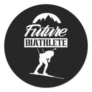 Future Biathlete Sports Biathlon Biathlons  Classic Round Sticker