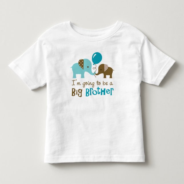 Future big brother - Mod Elephant Toddler T-shirt (Front)
