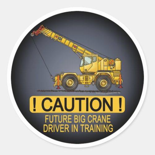 Future Big Crane Driver Kids Sticker