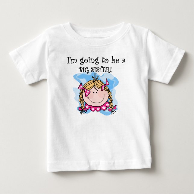 Future Big Sister Blond Hair Baby T-Shirt (Front)