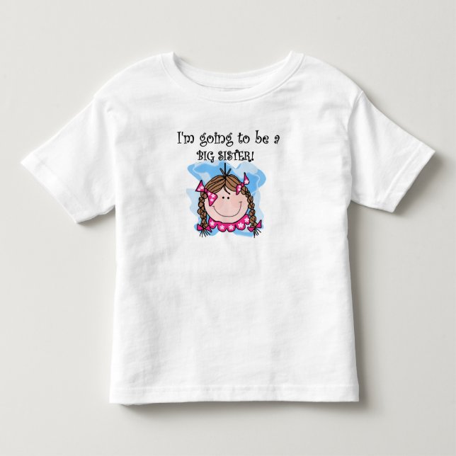 Future Big Sister Brown Hair Toddler T-shirt (Front)