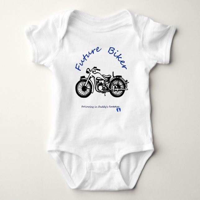 Future biker baby bodysuit (Front)
