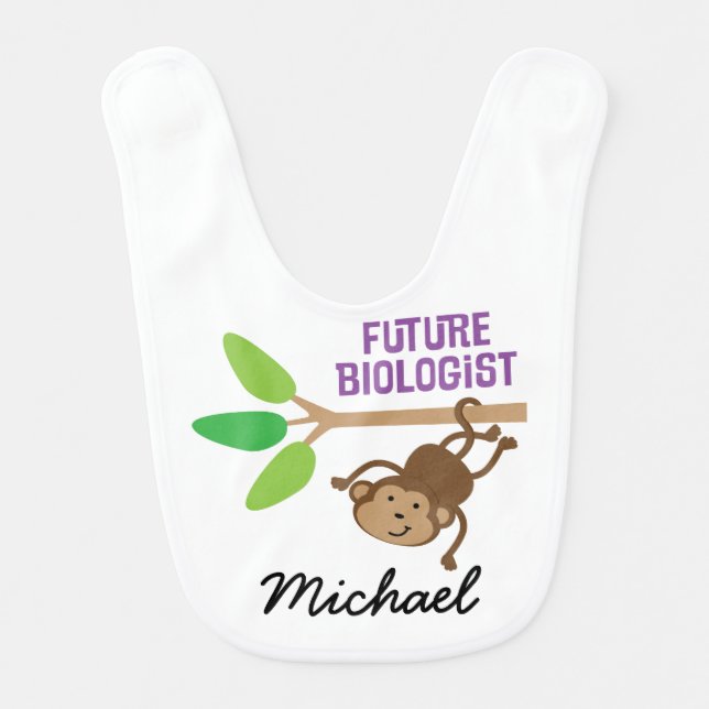 Future Biologist Personalized Baby Bib (Front)