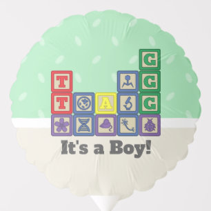 Future Biologist's Blocks Baby Shower Balloon