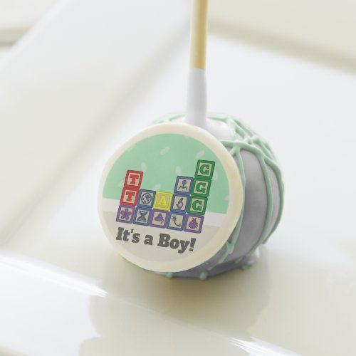 Future Biologists Blocks Baby Shower Cake Pop