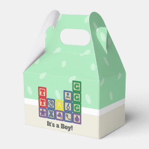 Future Biologist's Blocks Baby Shower Favor Box