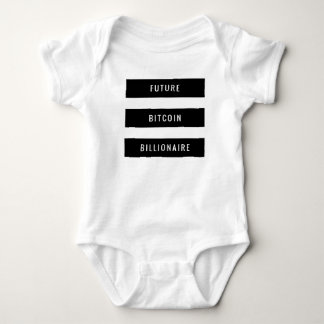 Future Bitcoin Billionaire Baby Block Design Bodysuit