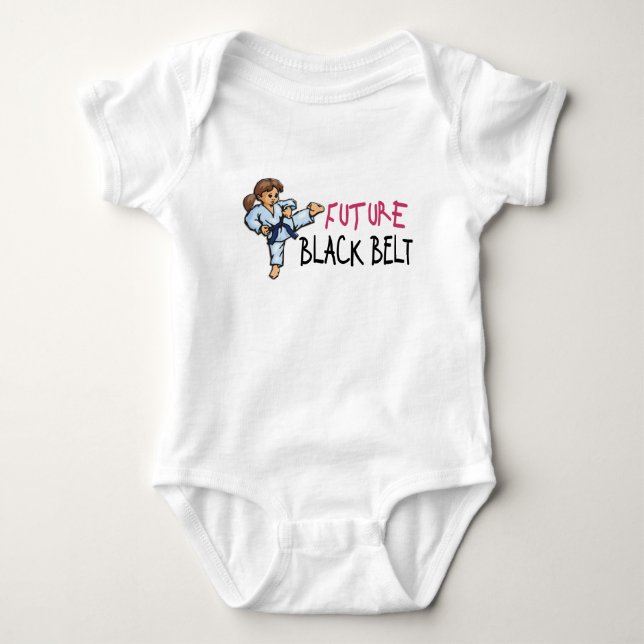 Future Black Belt GIRL 1.1 Baby Bodysuit (Front)
