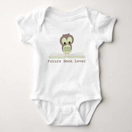 Future Book Lover Baby Neutral Cute Owl Shirt