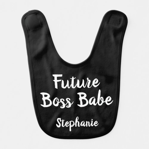 Future Boss Babe Personalized Name Baby Bib