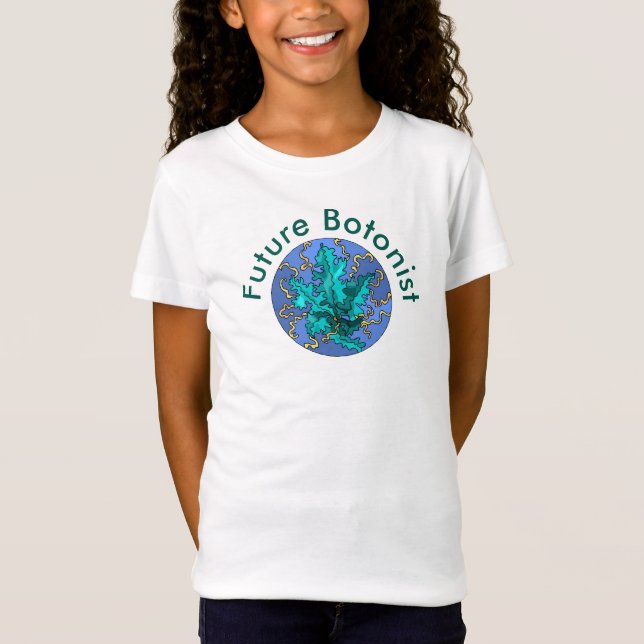 Future Botanist Teal plant T-Shirt (Front)