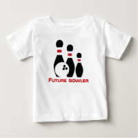 Future bowler, bowling ball and pins