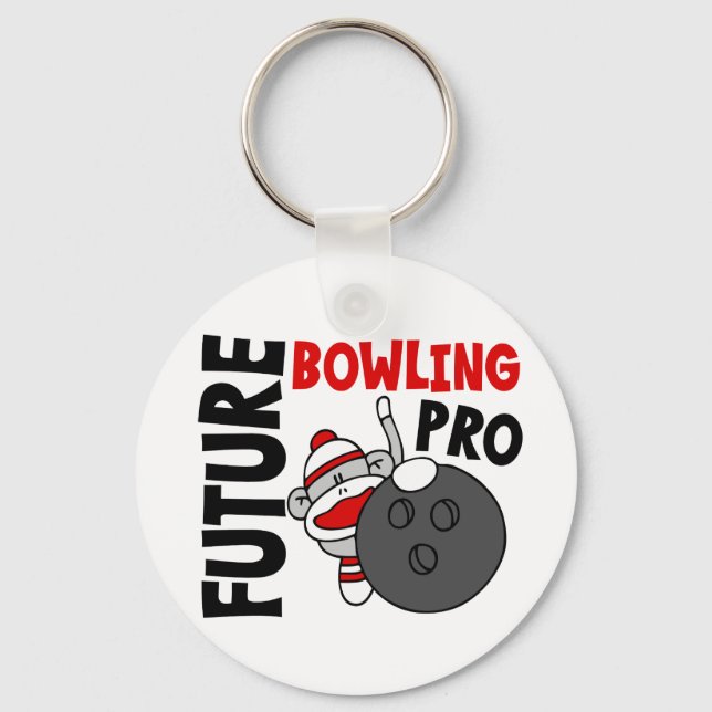 Future Bowling Pro Sock Monkey Keychain (Front)