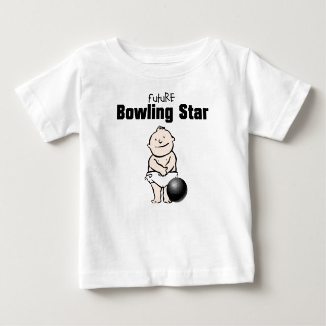 Future Bowling Star Baby Boy T-shirts (Front)