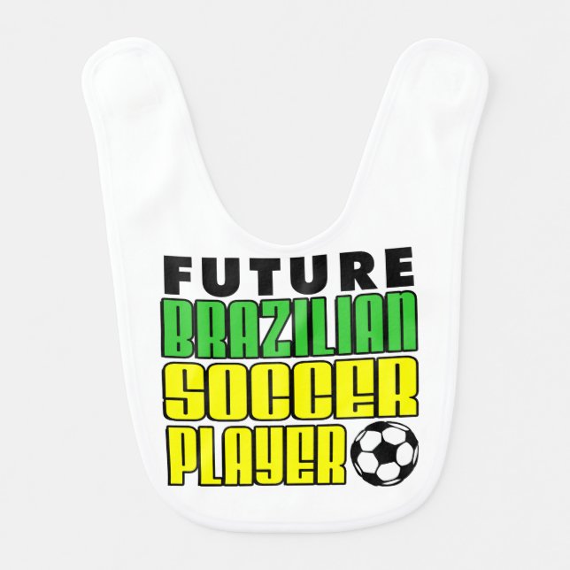 Future Brazilian Soccer Player Baby Bib (Front)