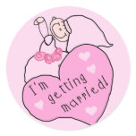 Future Bride with Heart Tshirts and Gifts Classic Round Sticker