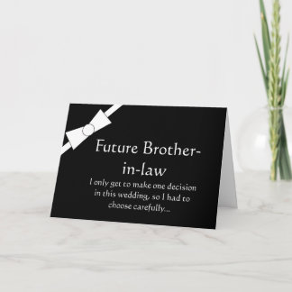 Future Brother in Law Best Man Request Invitation