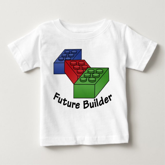 Future Builder - Building Blocks Baby T-Shirt (Front)