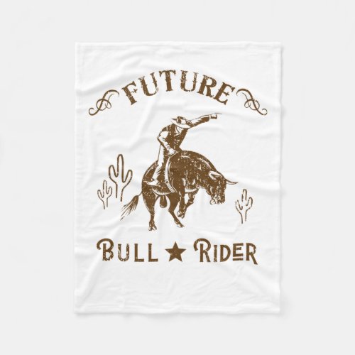 Future Bull Rider Cowboy Western Men Fleece Blanket