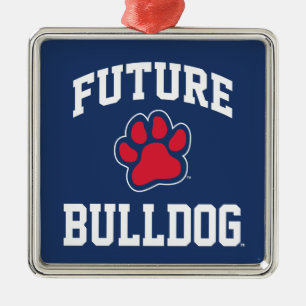 Future Bulldog Metal Ornament