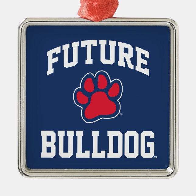 Future Bulldog Metal Ornament (Front)