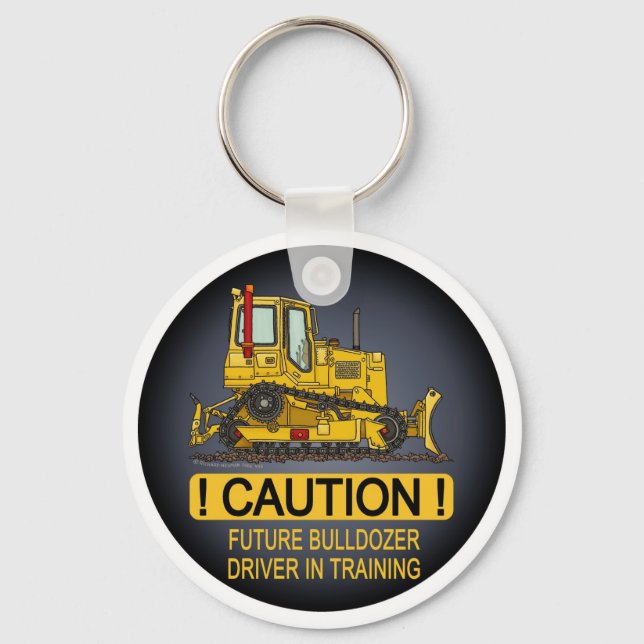 Future Bulldozer Dozer Driver Key Chain (Front)