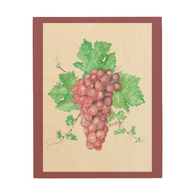 Future Cabernet Wood Wall Art (Front)