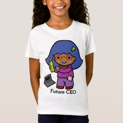 Future CEO  Accountant  Mogul Girl with computer T_Shirt