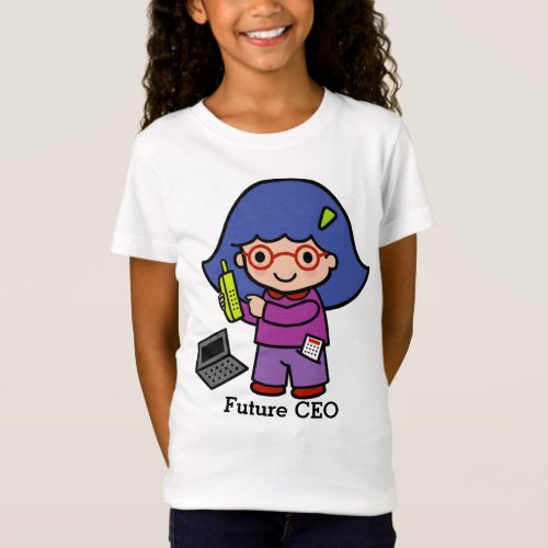 Future CEO  Accountant  Mogul Girl with computer T_Shirt