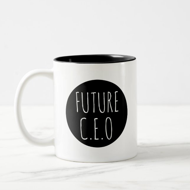 Future CEO // Career Profession Celebration Two-Tone Coffee Mug (Left)